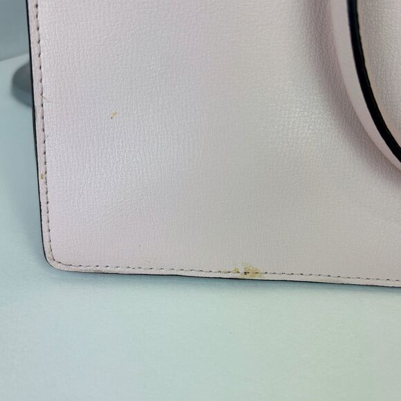 Michael Kors Medium Sutton Gusset Satchel Crossbody Handle Bag Soft Pink w Charm - Picture 13 of 13